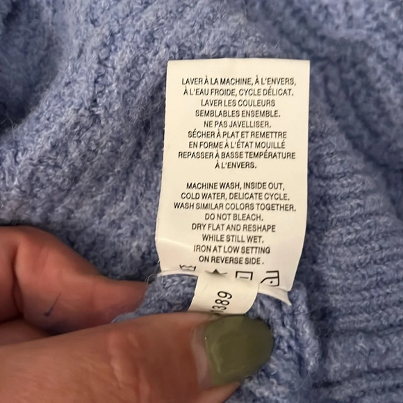 Reitmans Signature chunky v-neck sweater women’s XXL dusty blue knit dusty blue - Picture 7 of 10